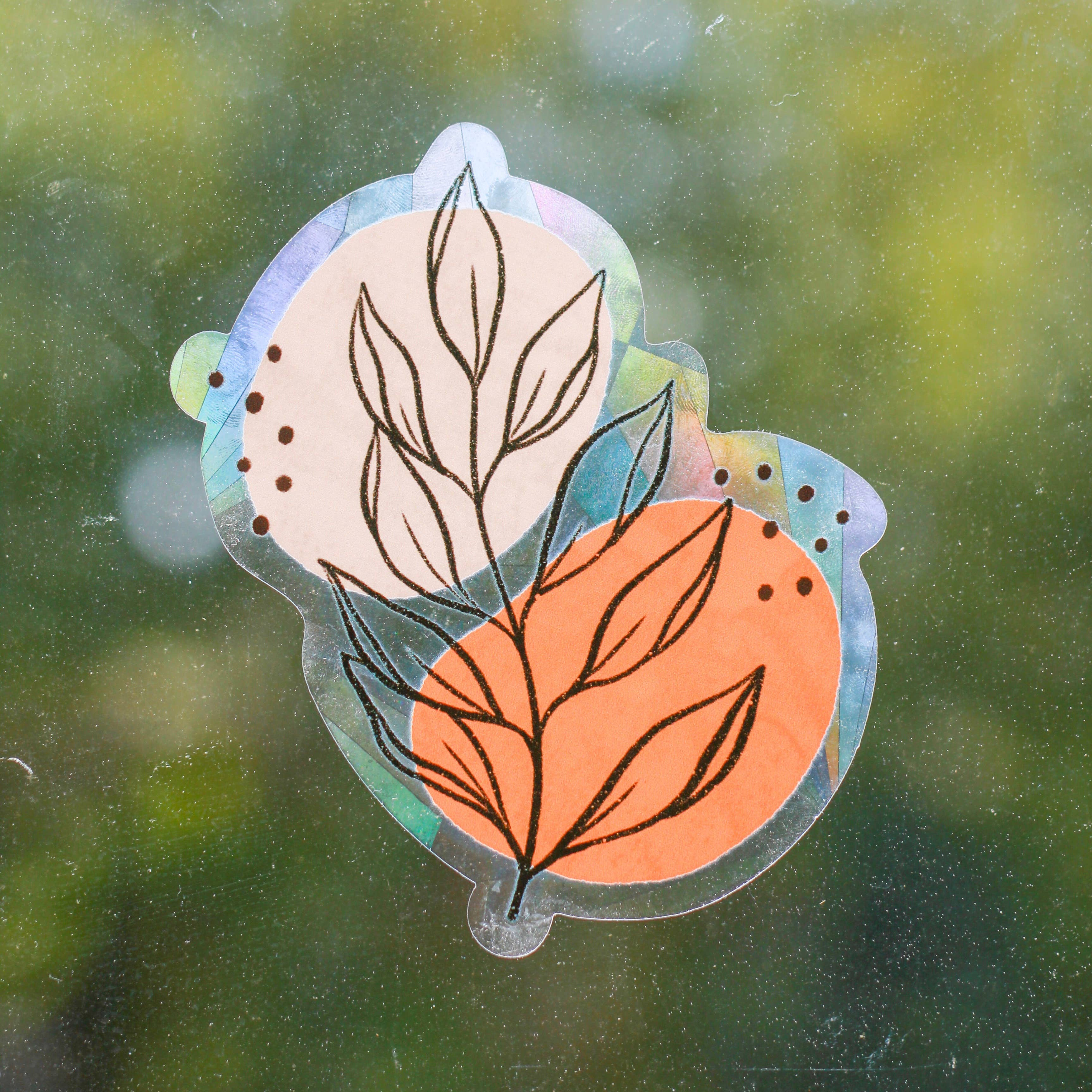 Pink Leaves Sun Catcher